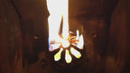 Feuerkugel Motiv Blume Ø 13cm aus Edelstahl