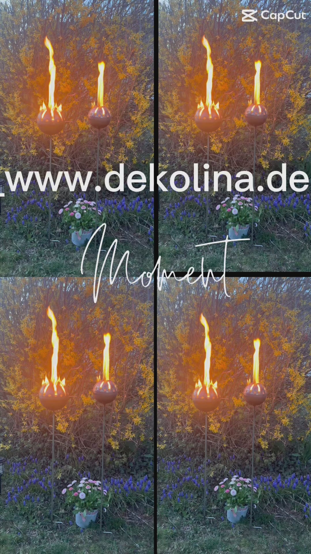 Feuerkugel Motiv Sonne Ø 13cm aus Edelstahl mit 1 Liter Bioethanol Gratis