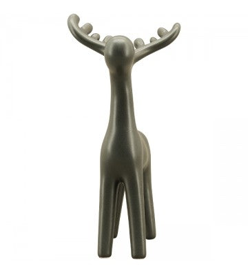 Rentier XOXO, schwarz, Keramik, 13x10x21,5 cm