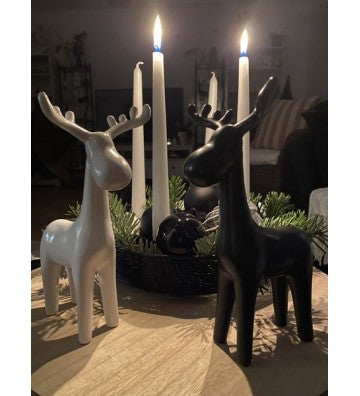 Rentier XOXO, schwarz, Keramik, 13x10x21,5 cm