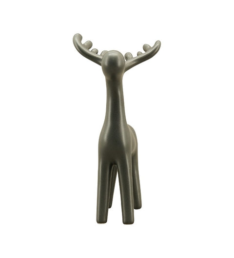 Rentier XOXO, schwarz, Keramik, 13x10x21,5 cm