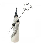 XMAS Wichtel Santa aus Keramik mit LED Stern ca.9,6x17x31,5 cm