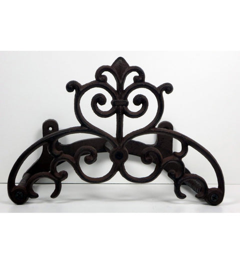 Schlauchhalter Landhaus Stil ca. 20cm hoch Gusseisen rostfarben antik