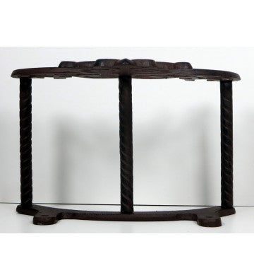 Schlauchhalter Landhaus Stil ca. 20cm hoch Gusseisen rostfarben antik