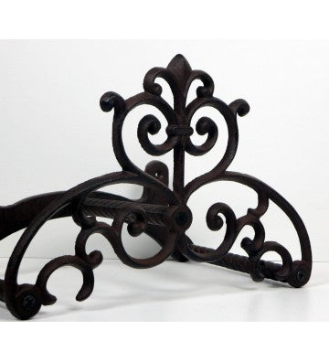 Schlauchhalter Landhaus Stil ca. 20cm hoch Gusseisen rostfarben antik