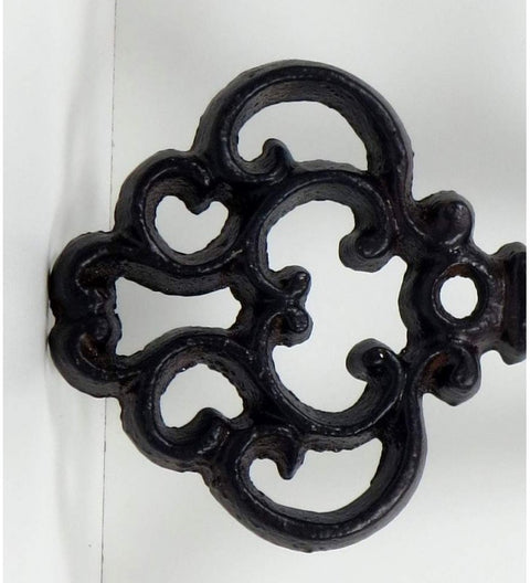 Schlüsselleiste Gusseisen Rostoptik – 29 cm mit 4 Haken