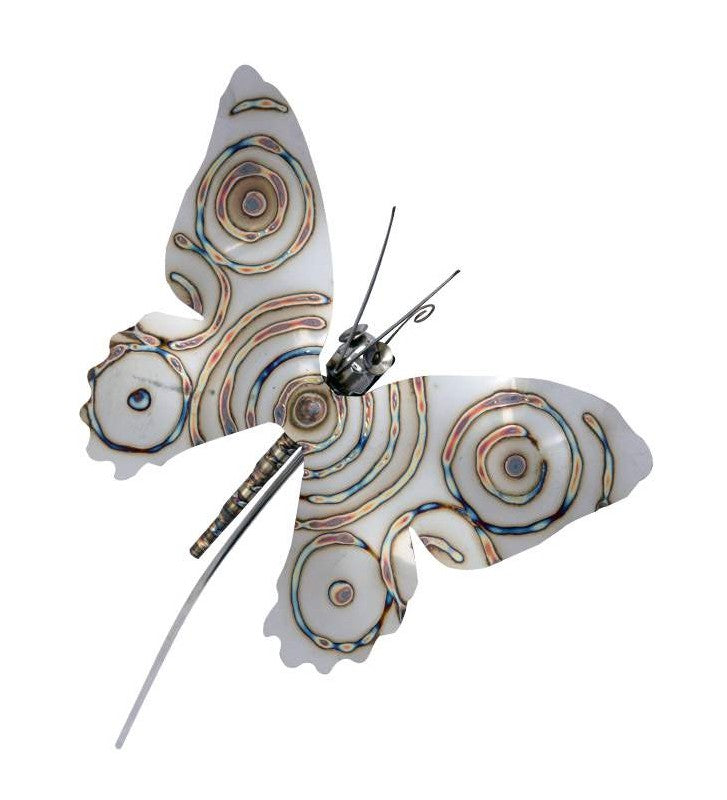 Gartenstecker Schmetterling Edelstahl schwingend & wetterfest, 150 cm