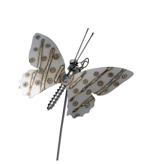Gartenstecker Schmetterling aus Edelstahl am Stab ca.75cm