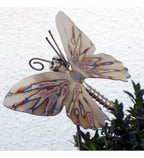 Gartenstecker Schmetterling aus Edelstahl 75 cm