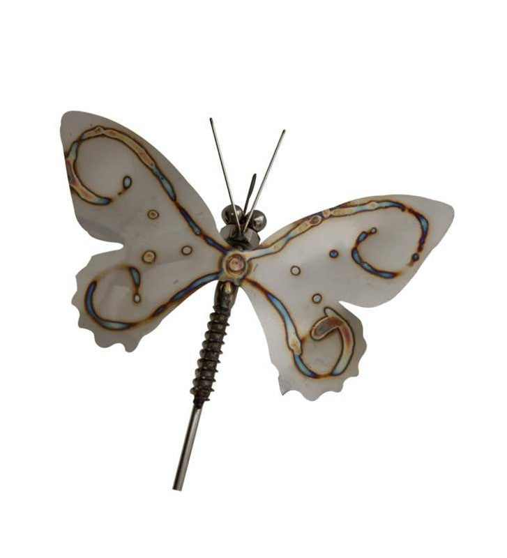 Gartenstecker Schmetterling aus Edelstahl 75 cm