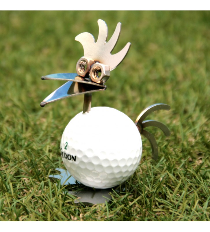 Golf Birdie Set Edelstahl – 3er Set 8,5 cm, Geschenk für Golfspieler