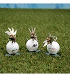 Golf Birdie Set Edelstahl – 3er Set 8,5 cm, Geschenk für Golfspieler