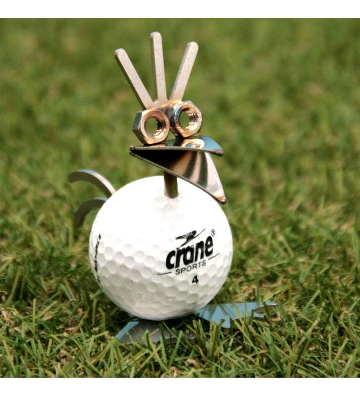 Golf Birdie Set Edelstahl – 3er Set 8,5 cm, Geschenk für Golfspieler