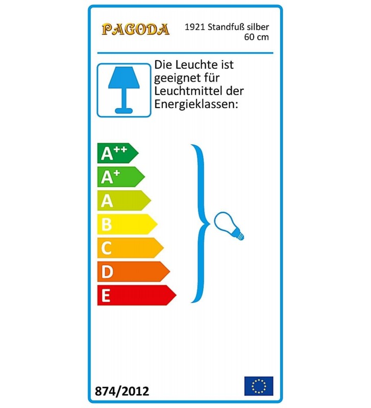 Standfuß für Leuchtsterne variabel für alle Größen aus Metall Silber ca. 44 cm, E14, Faltstern Stehlampe