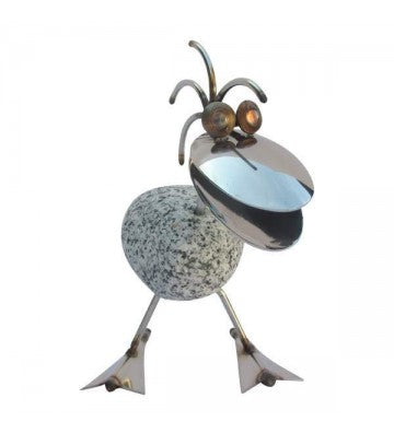 Ente SV mini ca. 15cm hoch aus Granit und Edelstahl