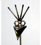 Steinvogel aus Granit und Edelstahl ca. 22 cm  2 Designs zur Wahl