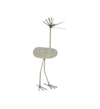 Steinvogel aus Granit und Edelstahl ca. 45 cm – Natursteindeko