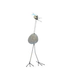 Steinvogel mit Wackelhals Granit und Edelstahl ca. 45 cm Naturstein Deko