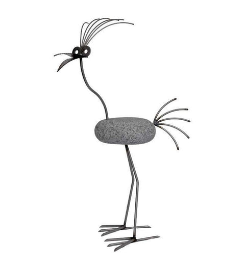 Steinvogel  SV 807 ca. 80cm hoch aus Granit und Edelstahl