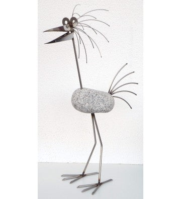 Steinvogel SV XL 101 S ca. 100cm hoch aus Granit und Edelstahl