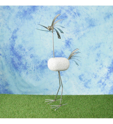 Steinvogel  SV XL 108 S ca. 100cm hoch aus Granit und Edelstahl