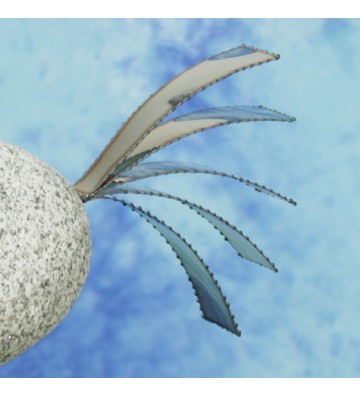 Steinvogel  SV XL 108 S ca. 100cm hoch aus Granit und Edelstahl