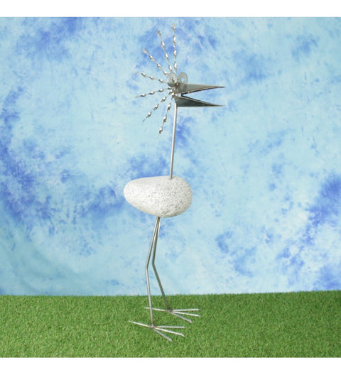 Steinvogel SV XL 109  ca.100 cm hoch aus Granit und Edelstahl