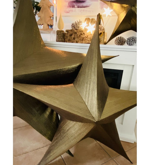 Stern goldfarben zur Wahl in 3 versch. Größen