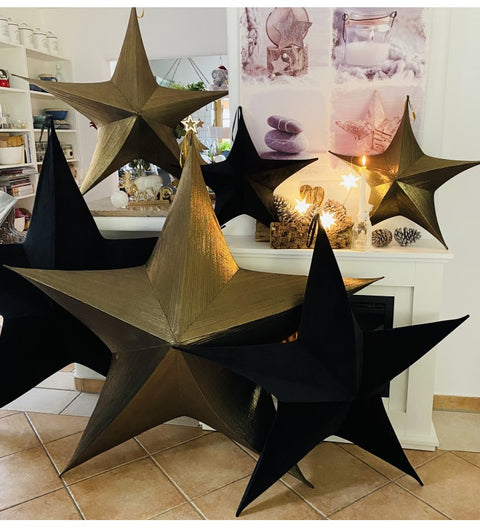 Stern goldfarben zur Wahl in 3 versch. Größen