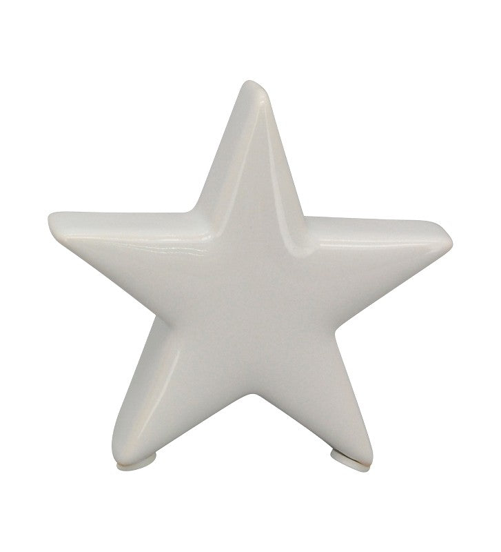 XMAS Keramik Stern Ivory weiß ca. 9,5 cm