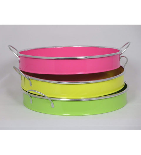 Metalltablett zur Wahl in 3 Farben ca. 30cm Durchmesser