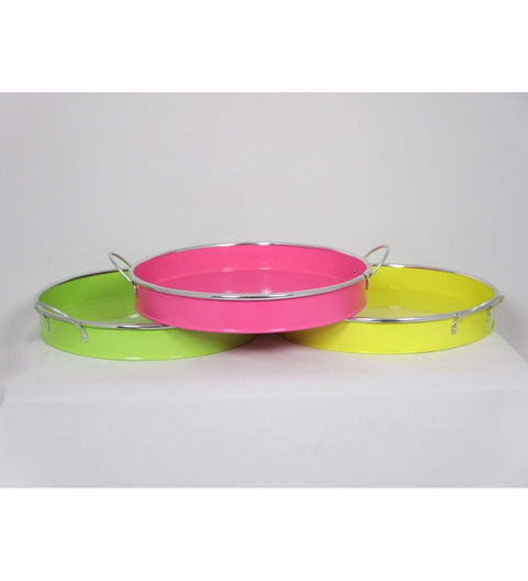 Metalltablett zur Wahl in 3 Farben ca. 30cm Durchmesser