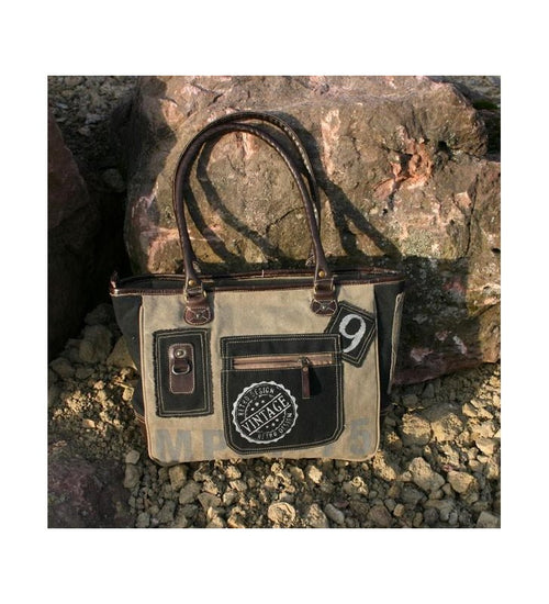 Canvas Shopper Denim – Vintage Tasche 48x29 cm