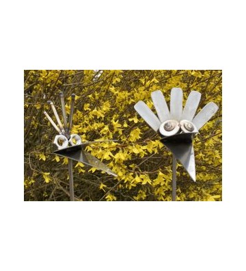 Vogelkopfstecker aus Edelstahl zur 75 cm zur Wahl: