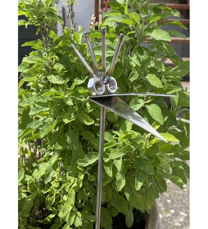 Gartenstecker Vogelkopf aus Edelstahl wetterfest zur Wahl