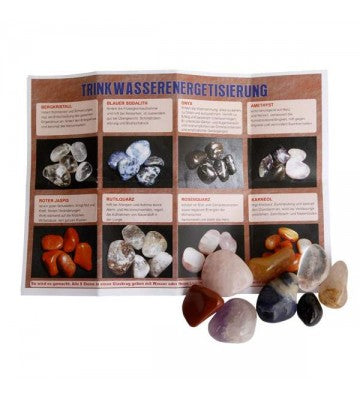 Set aus 8 verschiedenen Wassersteinen  aus Halbedelsteinen zus. ca. 200gr.