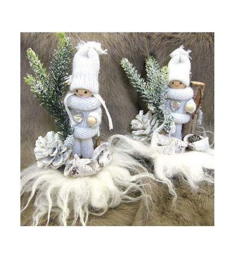 Weihnachtsdeko Schneezauber Wichtel ca. 14 cm hoch