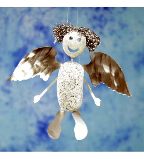 Weihnachtsengelchen ca. 20cm hoch aus Granit und Edelstahl