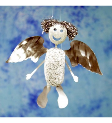 Weihnachtsengelchen ca. 20cm hoch aus Granit und Edelstahl