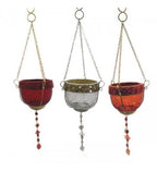 Orientalisches Windlicht Glas 33 cm zur Wahl Weiß, Orange oder Rot