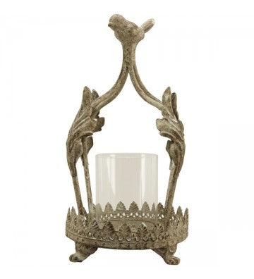 Windlicht Krone ArtFerro Metall/Glas ca.14x12x22,5 cm