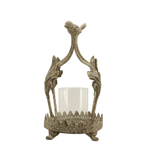 Windlicht Krone ArtFerro Metall/Glas ca.14x12x22,5 cm