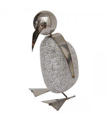 Pinguin XL ca. 45cm hoch aus Granit und Edelstahl Original Gebrüder Lomprich