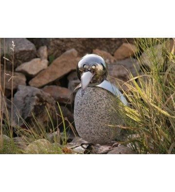Pinguin XL ca. 45cm hoch aus Granit und Edelstahl Original Gebrüder Lomprich