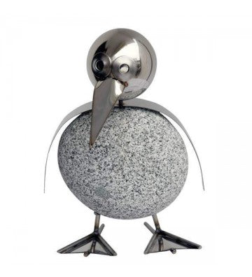 Pinguin XL ca. 45cm hoch aus Granit und Edelstahl Original Gebrüder Lomprich