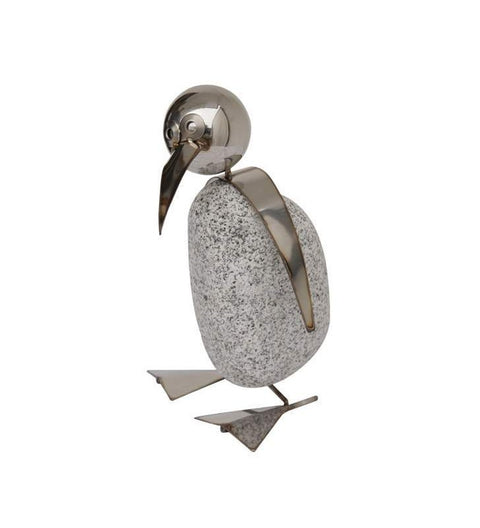 Pinguin XL ca. 45cm hoch aus Granit und Edelstahl Original Gebrüder Lomprich