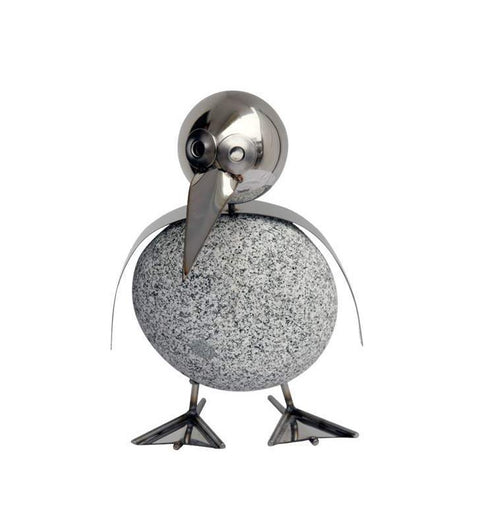 Pinguin XL ca. 45cm hoch aus Granit und Edelstahl Original Gebrüder Lomprich