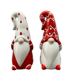 XMAS Wichtel Dekofigur 2-er Set, Santa Chrissie, rot/weiß, Dolomite, je ca. 5,5x5,5x15 cm