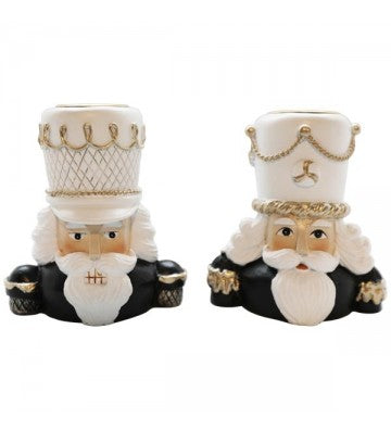 XMAS 2-er SET SoldatKerzenHalter Lilian, Polyresin, ca.7,5x5,5x8,5 cm