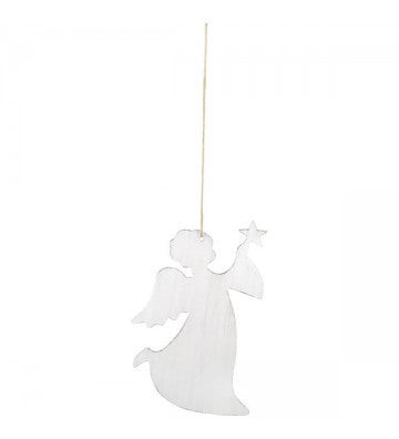 XMAS 3-er SET Engelhänger Teal, weiß, Metall, ca. 10x0,1x15 cm